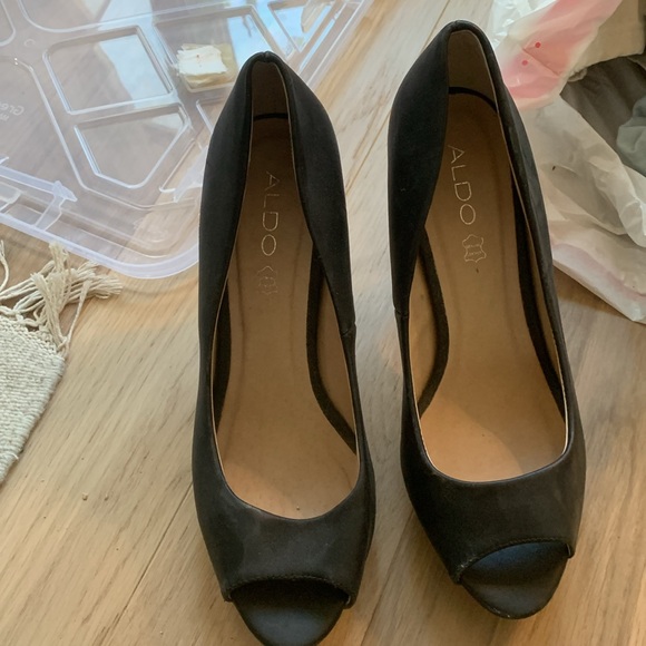 Peep toe black heels - Picture 2 of 4